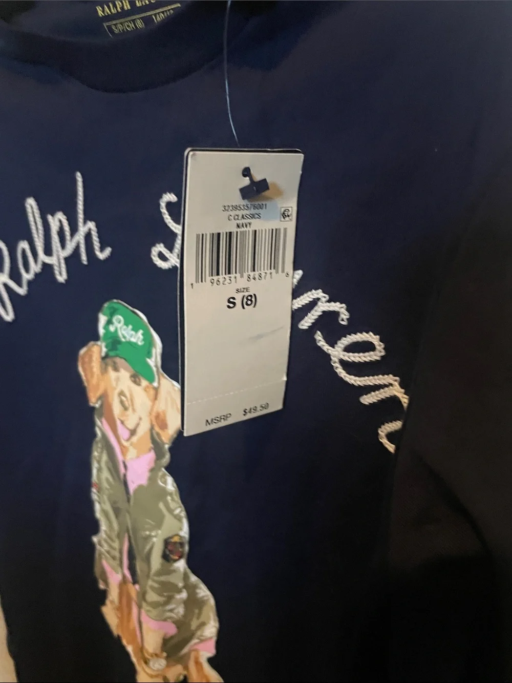 Ralph Lauren Kids Navy Polo Graphic Long-Sleeve Shirt